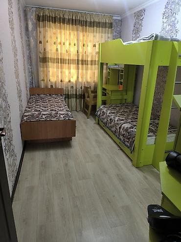 study table: Двухъярусная детская кровать, ЛДСП, цвет - Зеленый — 3