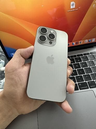 iphone 11 pro: IPhone 15 Pro, Б/у, 256 ГБ, Natural Titanium, Кабель, 86 % — 2