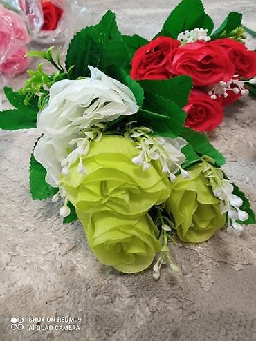 deco mesh: Искусственные букетики роз - Тип: декоративные искусственные цветы — 2