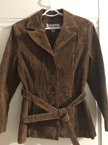 замшевый пиджак: Пиджак, Классическая модель, Натуральная кожа, США, M — 1