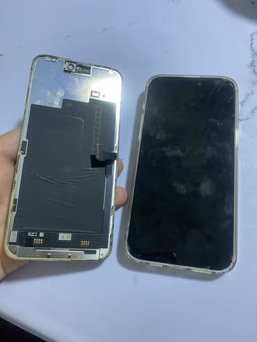 телефоны не рабочие: IPhone 15 Pro Max, Б/у, 256 ГБ, Белый, Чехол, 85 % — 2