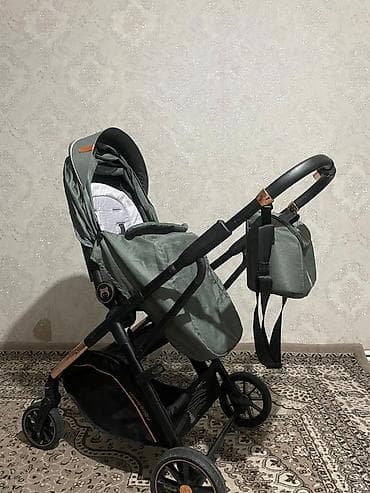 Детский транспорт: Прогулочная коляска Innig baby б/у цвета хаки купили пол года назад за — 3