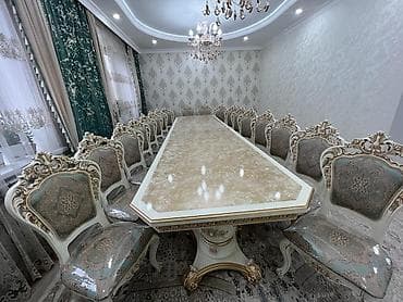 dinner table: Стол и стул для зала, цвет - Бежевый — 7