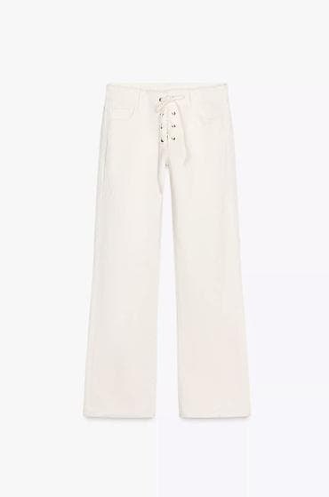 Джинсы, Прямые, Zara, Средняя талия, Стрейч, S