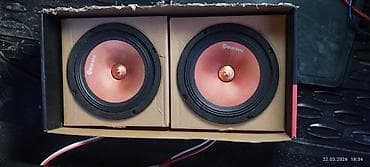 Аксессуары для салона: Пара мидбасовых динамиков BOS mini в коробке. Характеристики и — 1