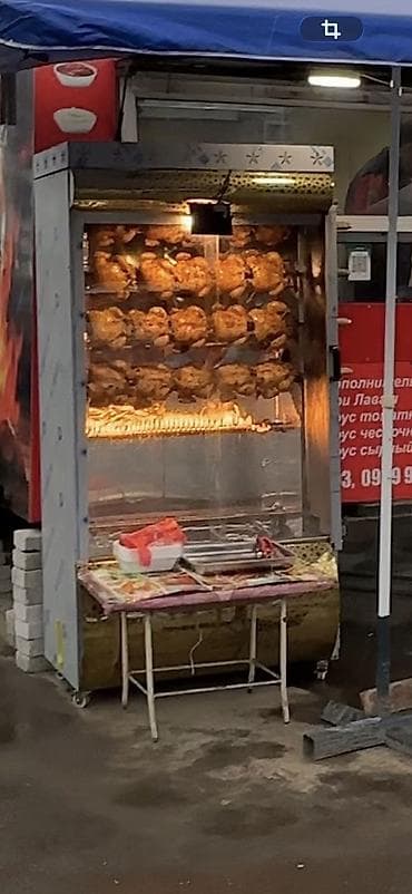 промышленные мясорубки: Вертикальная газовая роторная печь-гриль (ротационный гриль) для — 1