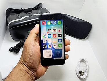 iphone kg: IPhone SE, Б/у, 64 ГБ, Черный, Кабель, 100 % — 9