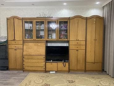 тумба с телевизором: Стенка-шкаф, Тип стенки-шкафа: Модульная, Для зала, Особенности: С отделением под телевизор — 1