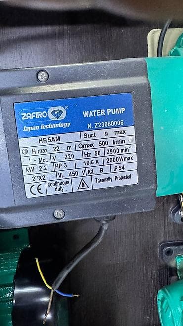pump: Центробежный водяной насос ZAFIRO HF/5AM Основные характеристики (по — 3