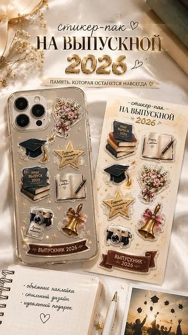 Стикерпаки «На выпускной 2026» - Тематика: выпускной, школа