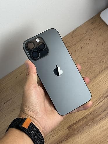 IPhone 16 Pro Max, Б/у, 256 ГБ, Black Titanium, Защитное стекло, Чехол, Кабель, 100 %