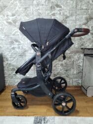 купить колеса на коляску бу: Коляска, цвет - Черный, Б/у — 4