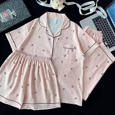 летние двойки женские: Женский домашний комплект-пижама (3 предмета) — 6