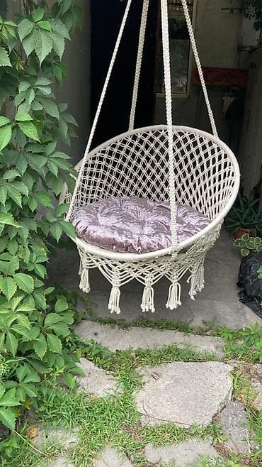 плетенный: Подвесное кресло, цвет - Черный — 2