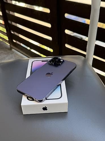 apple mac: IPhone 14 Pro Max, Б/у, 256 ГБ, Deep Purple, Зарядное устройство, Кабель, Коробка, 88 % — 2