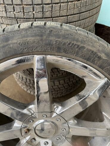 18 разноширокие: Шины 225 / 45 / R 18, Зима, Б/у, Комплект, Легковые — 5