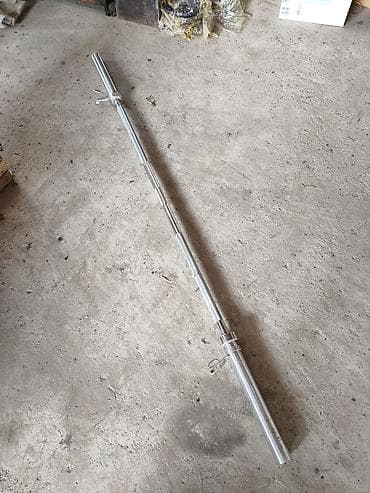 Боз үй: Олимпийский гриф с комплектом дисков - Гриф прямой, хромированный, с — 5