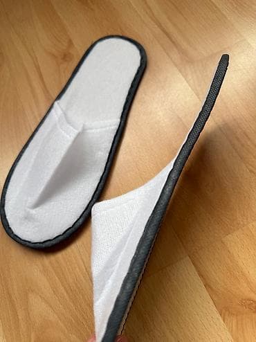 отельные тапочки: ОДНОРАЗОВЫЕ ТАПОЧКИ. Пара одноразовых тапочек белого цвета с закрытым — 4