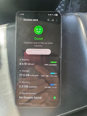Samsung Galaxy S22, Б/у, 256 ГБ, цвет - Черный, 2 SIM