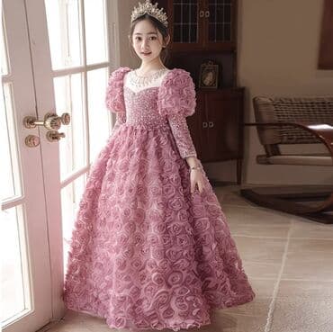 Детское платье, цвет - Розовый at lalafo.kg Детское платье, цвет - Розовый