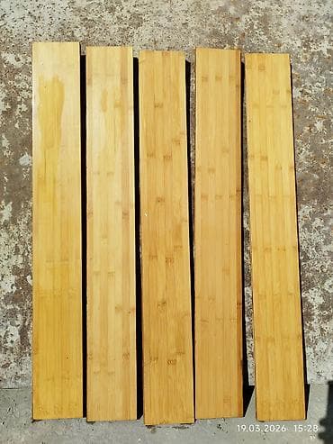 Лесо- и пиломатериалы: Бамбуковые ламели/планки для столешниц, полок и декора.96смх12см — 1