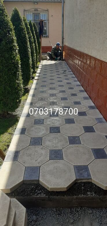 брусчатка бишкек дом брусчатки'' тротуарная плитка бордюры бишкек: Продажа брусчатки,бардюры,лотки в наличии и заказ.Доставка и замер по — 21