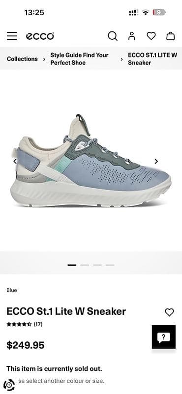 coros pace: Кроссовки, 40, 38, Ecco, Новый, цвет - Голубой — 3