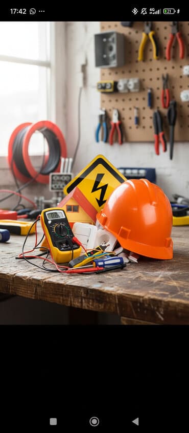 Башка курулуш кызматтары: Электрик. Опытный Профессиональные электромонтажные и сервисные — 1