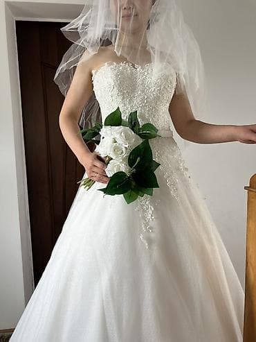 итальянские платья: Свадебное платье силуэта принцесса (A-line/ball gown) в классическом — 2
