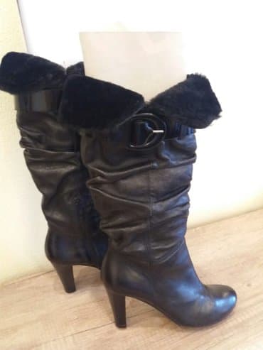 сапоги лакированные на высоких каблуках: Очень миленькие сапожки деми италия натур. кожа натур. мех отделка — 3