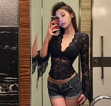 сексуальные чулки: Блузка, Вечерняя, В цветочек, Прозрачная модель — 1