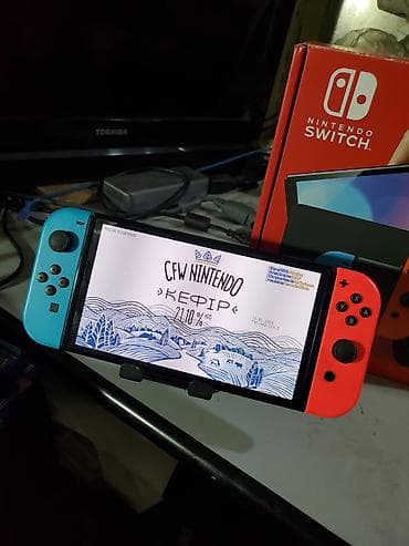 Nintendo Switch OLED: Nintendo switch oled чипованный(прошитый) в идеальном состоянии полный — 3