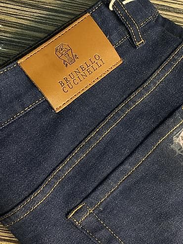 Джинсы: Джинсы Brunello Cucinelli, темно-синий деним - Фирменные джинсы из — 4