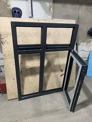 бишкек двери: Даяр алюминий терезеле, Терезе түрү: Витраждык, Декоративдик өзгөчөлүктөрү: Фрамуга, Орнотуусуз, Бөлүп төлөө жок — 2