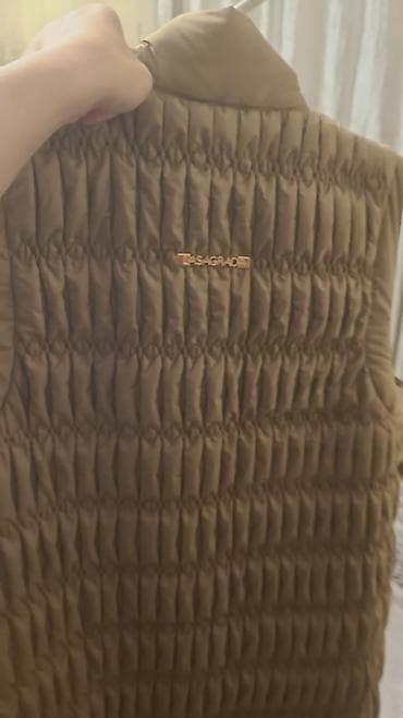 Длинный женский утеплённый жилет LASAGRADA - Цвет: бежевый/хаки -