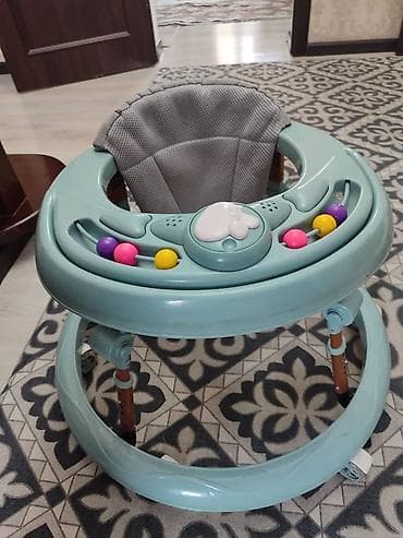 Детские ходунки для малышей - Круглая устойчивая база на колесиках