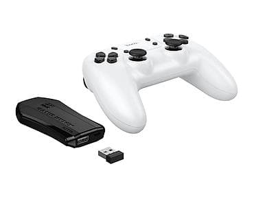 два телевизора: Игровая приставка-свисток Hoco Game Stick Lite с двумя беспроводными — 6