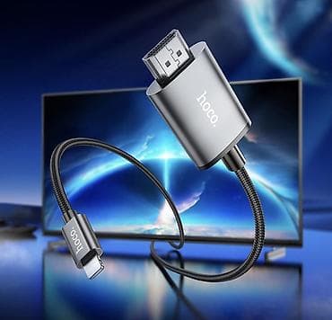 hdmi switch: HOCO UA27 iP to HDTV HD On‑Screen — кабель Lightning → HDMI для вывода — 9