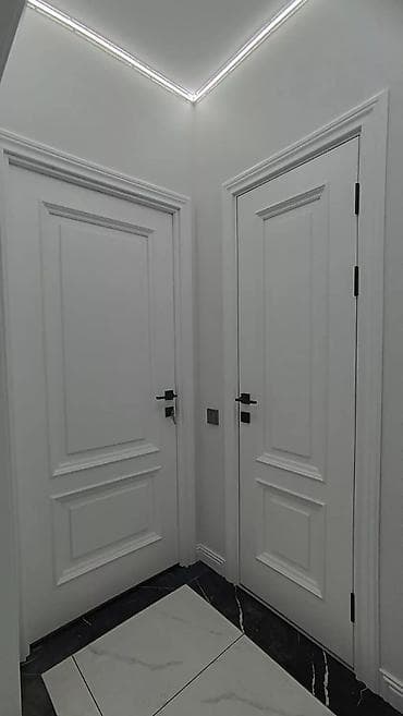 Изоляционные материалы: Двери для домов и квартир, Деревянная, Двухстворчатая, Со стеклом, цвет - Белый — 5