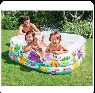 водный мир: Надувной детский бассейн Intex 57471 «Аквариум» - Размер: 159 × 159 × — 6
