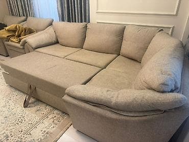 авто спальник: Угловой модульный диван с раскладным спальным местом + два широких — 1