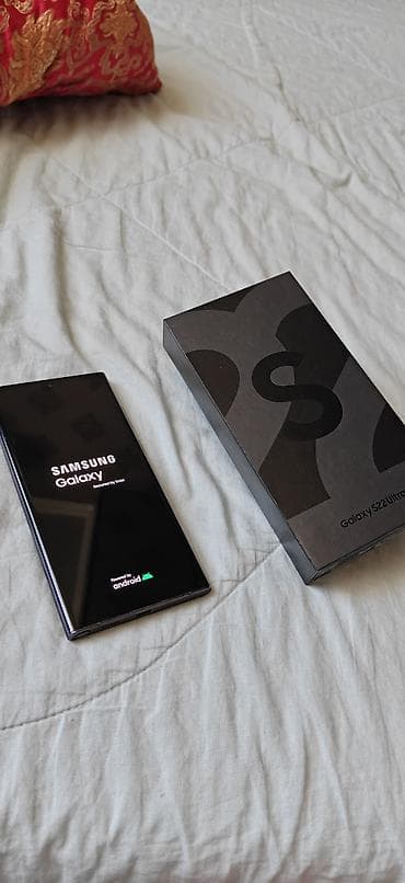 red cell: Samsung Galaxy S22 Ultra, Б/у, 256 ГБ, цвет - Черный, 1 SIM, eSIM — 2