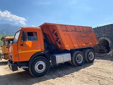 рельсы для откатных ворот: КАМАЗ самосвал, 6×4 (трёхосный), оранжевый. Основные характеристики — 2
