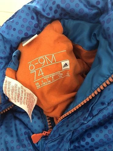 комбенизоны: Детский зимний комбинезон Adidas - Размер: 6–9 месяцев (рост 74 см) — 2