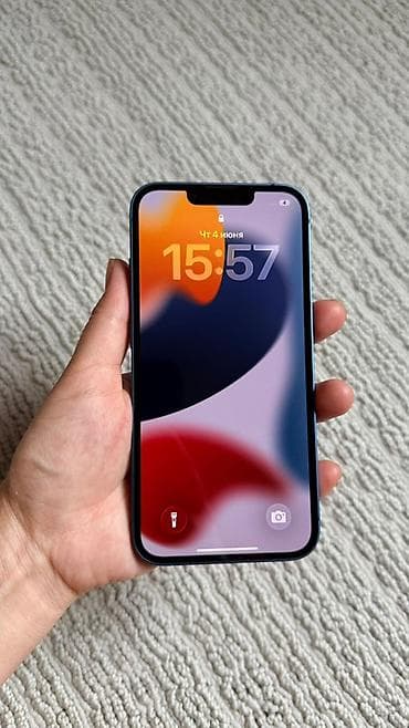 aiphone x: IPhone 13, Б/у, 128 ГБ, Синий, Чехол, Коробка, 85 % — 3