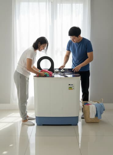 Стиральная машина Полуавтоматическая, Компактная at lalafo.kg Стиральная машина Полуавтоматическая, Компактная