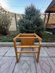 десткое кресло: Стульчик для кормления, Б/у, Другой бренд, Дерево, Трансформер, цвет - Зеленый, Самовывоз — 4