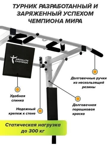 турник домашний настенный: Турник, 3 в 1, Настенный, Новый, Самовывоз, Платная доставка — 4