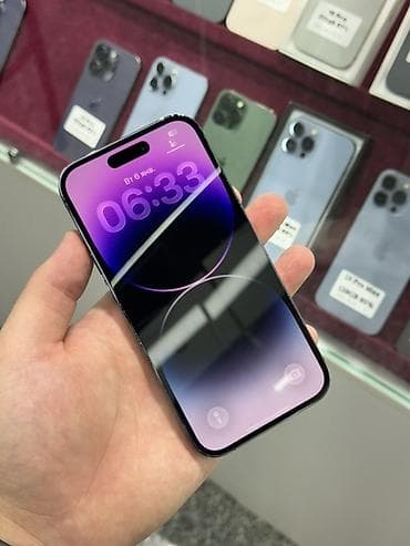 eos 1100d: IPhone 14 Pro, Б/у, 256 ГБ, Deep Purple, Защитное стекло, Чехол, Кабель, В рассрочку, 90 % — 2