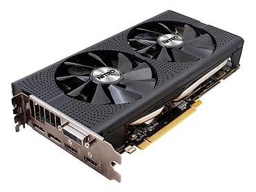 Видеокарта для ПК, Б/у, ЖК Sapphire, Radeon RX, 4 ГБ
